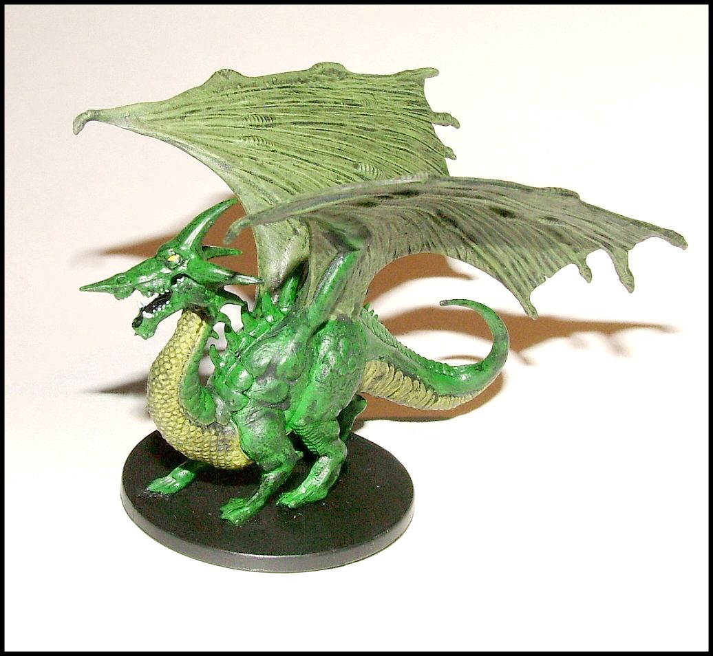 d&d young green dragon miniature